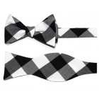 Black Buffalo Plaid Cummerbund & Bow Tie